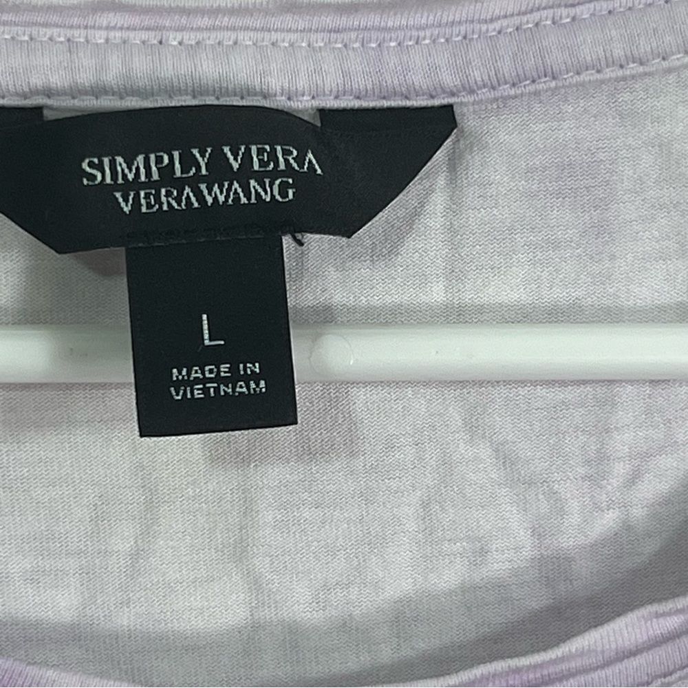 Simply vera vera Wang women’s size large short sleeve top - Picture 3 of 4